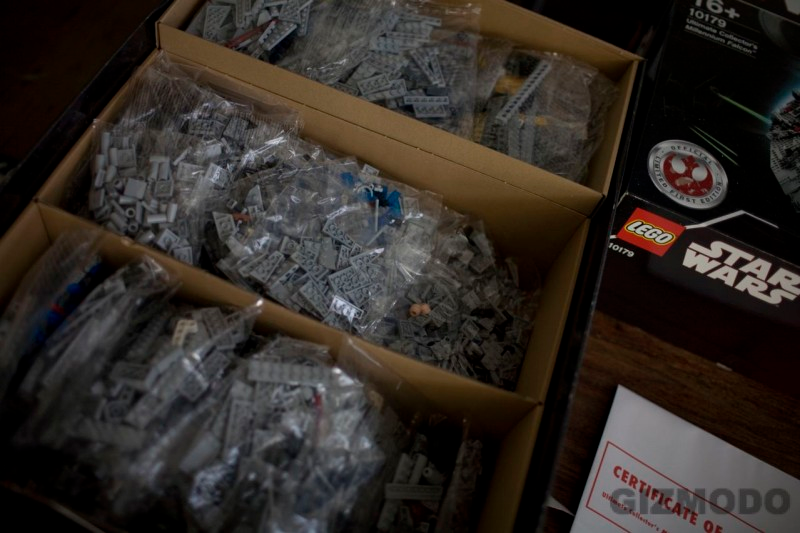 Illustration for article titled LEGO's Ultimate Collectors Millennium Falcon Unboxed, Now Shipping with 4-pound Manual